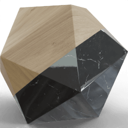 Sculpture Marble and wood