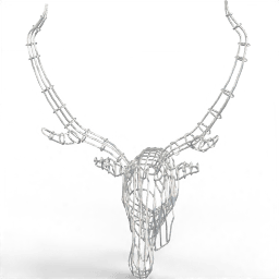 Sculpture Metal wire deer head