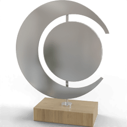 Sculpture Moon sculpture on stand
