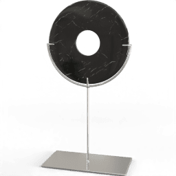 Sculpture White marble disc