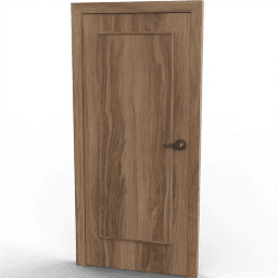 Door Single panel decorative wooden 90x210