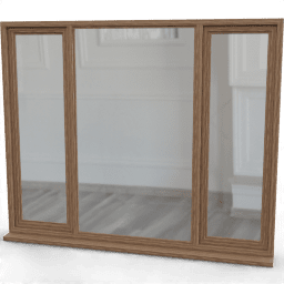 Window 3panel wooden frames