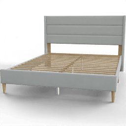 Bed Upholstered triple lined platform