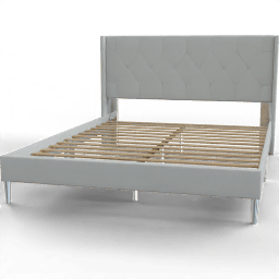 Bed Upholstered wingback diamond tufted