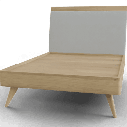 Bed Wood upholstered headboard