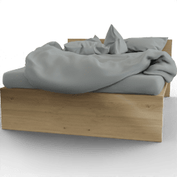 Double bed Modern wood base