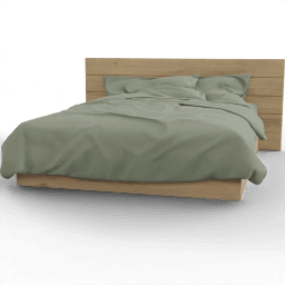 Double bed North wood base