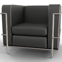 Armchair LC2 single rounded