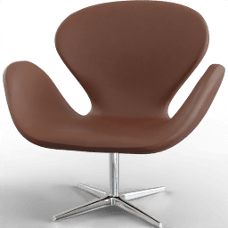 Armchair Swan leather faux