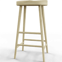 Chair Bar scandinavian wood smooth