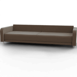 Sofa 2seat modern cubic rounded upholstered