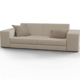 Sofa 2seat modern cubic upholstered