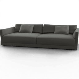 Sofa 3seat modern long upholstered