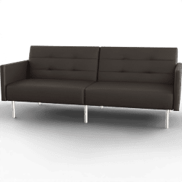 Sofa Futon bed buttonless tufting