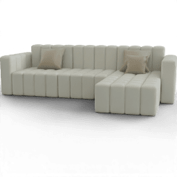 Sofa Puffy Corner Upholstered A