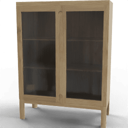 Bookshelf 2door glass minimalistic