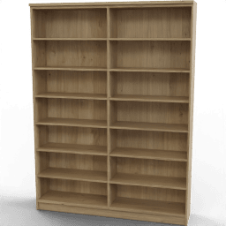 Bookshelf Basic wooden 7floors double