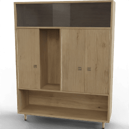 Cabinet Vintiger 3door open shelves