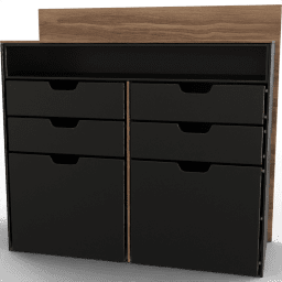 Dresser Imik 3 drawers double