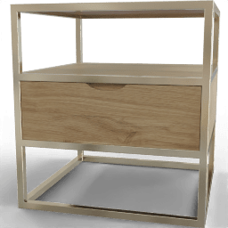 Nightstand Brass frame nightstand