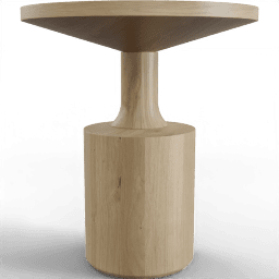 Table Circular wood side