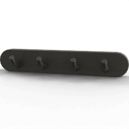 Towel hanger 4hooks rounded