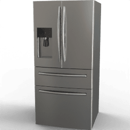 Fridge American brushed dispenser