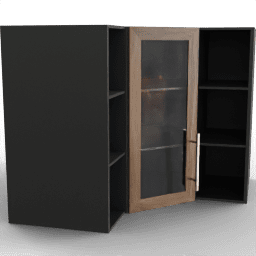 Cabinet Wall Kara corner glass