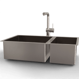 Sink Double rectangular
