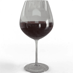 Drinkware Glass wine red wide filled