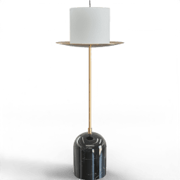 Candle holder Numa marble and brass A
