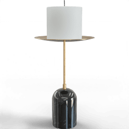 Candle holder Numa marble and brass B