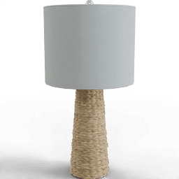 Lamp Standing table rattan cone