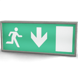 Sign Exit wall infographic B