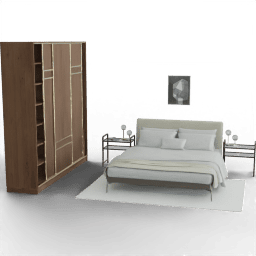 Bedroom Queen bed fitted wardrobe