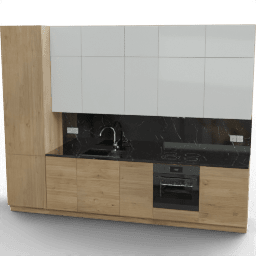 Kitchen Nara one wall