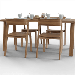 Table Dining 4seat simple wooden