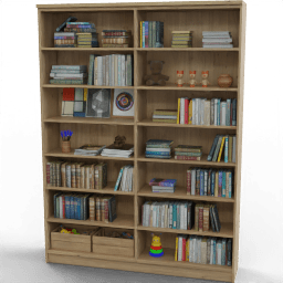 Study Books bookshelf basic wooden 7floors double