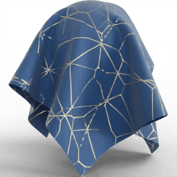 Fabric Bedding pattern geometry blue gold