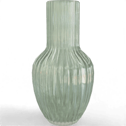 Vase Ribbed glass