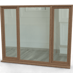 Window 3panel wooden frames