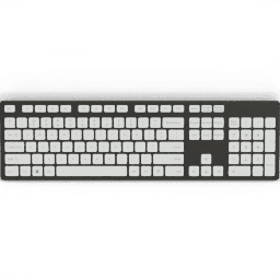 Computer Keyboard generic numpad white