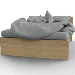 Double bed Modern wood base