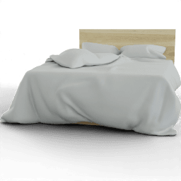 Double bed Modern wood drawers