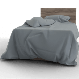 Single bed North wood base