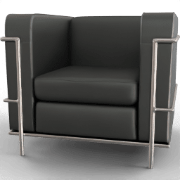 Armchair LC2 single rounded