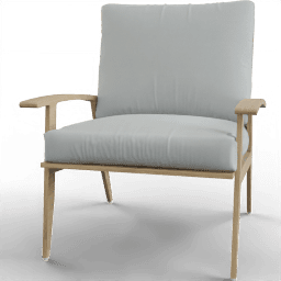 Armchair Wood puffy pillows
