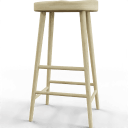Chair Bar scandinavian wood smooth