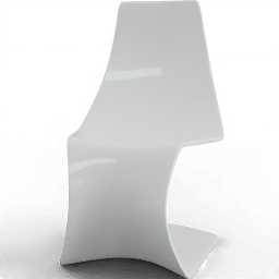 Chair Dining futuristic s shape plastic
