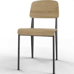 Chair Dining scandinavian wide legs wood